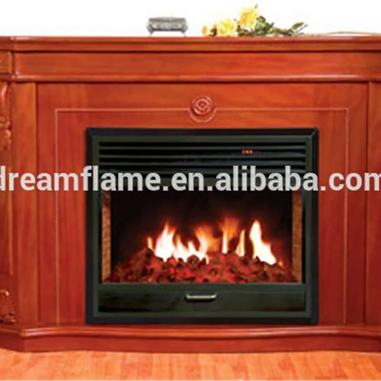 Factory Sale Simple Design Used Electric Wood Fireplace With