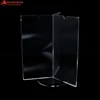 China Manufacturers Clear Acrylic Card Stand Display Sign Holder Rotatable Three Sided Table Tent Tri-Fold Menu Display