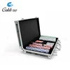 Promotional durable casino gaming set poker chips with aluminum case