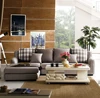 2018 Pure and Elegant rhythmical lines fabric sofa for livingroom furniture