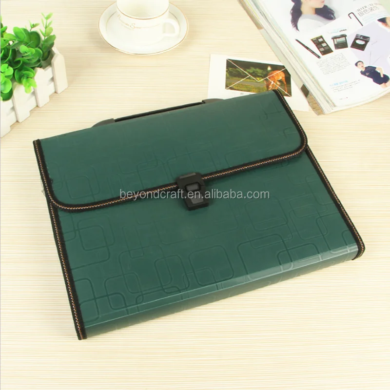 A4 Size Pp Plastic Expanding Files Briefcase With 12 Pockets Poly Expandable Documents Bag Buy