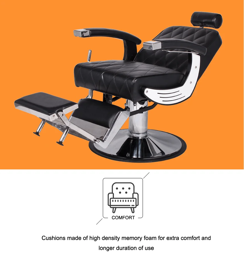 Quality Baron Salon Barber Chair With Heavy Duty Pump For Sale Factory