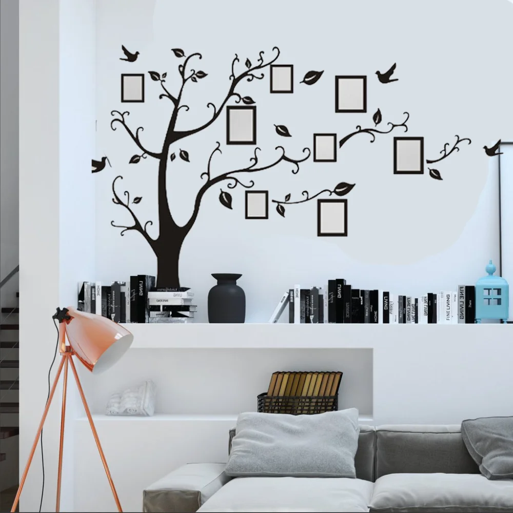 Custom Die Cut Wall Sticker Removable Living Room Family Tree Pvc Wall ...