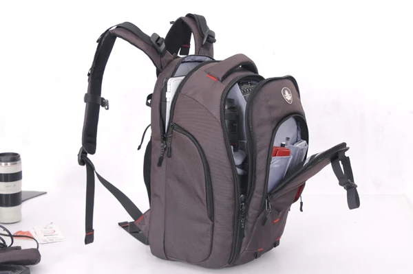 Hot Selling Nylon Dslr Camera Bag, Travel Hiking Photo Backpack