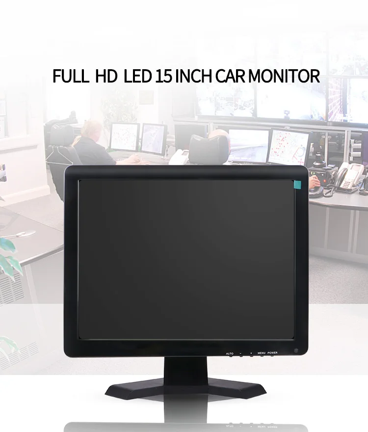 15&quot;Inch 1024x768 1080P TFT LCD CCTV HDMI HD Monitor Color Screen Car Computer Monitor