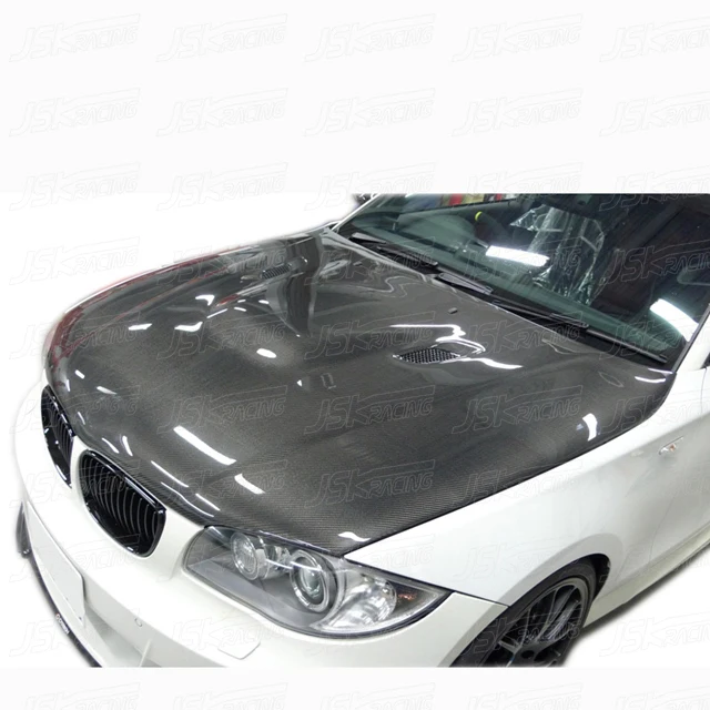 2007-2011 M3 Style Carbon Fiber Hood Bonnet For Bmw 1 Series 1m E82 E88 ...