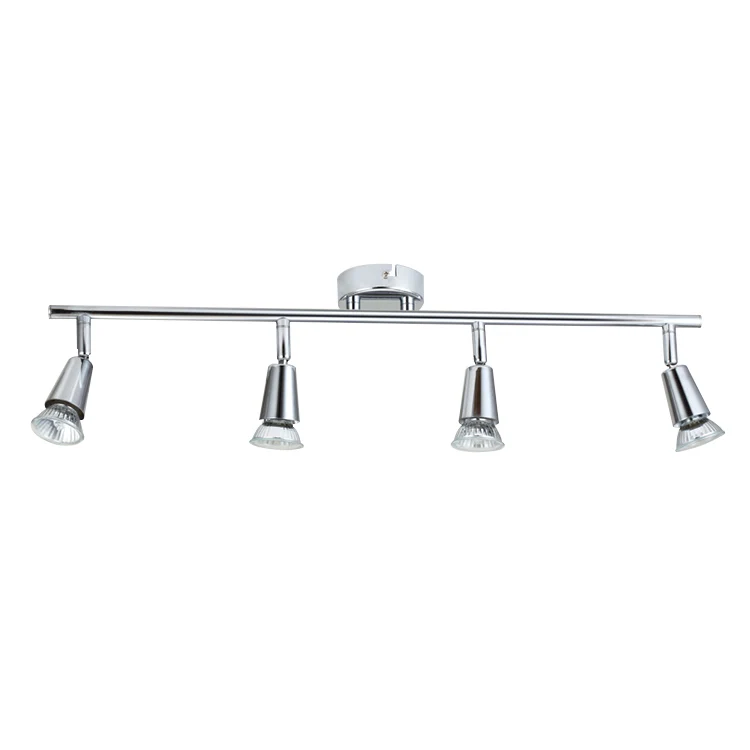 China cup brushed chrome 3 light gu10 halogen led ceiling spotlight