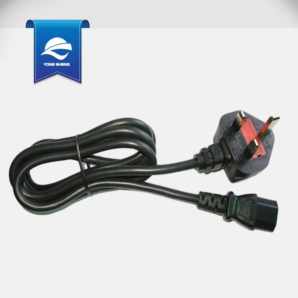 3pin Ac Power Cord With Uk Plug Bs Power Extension Cord With Fused Plug