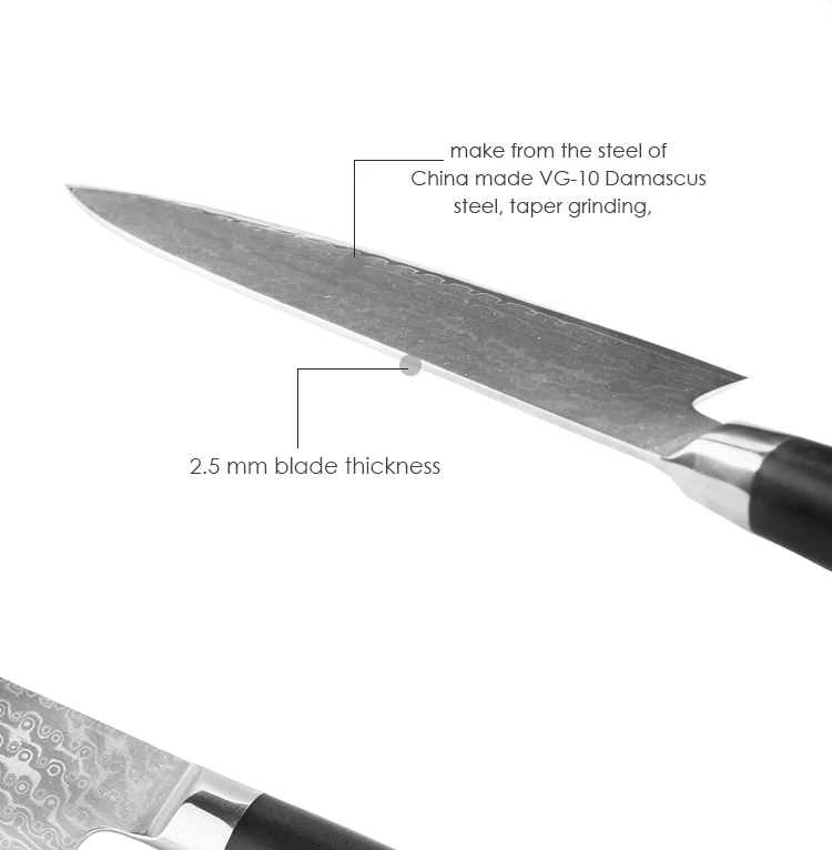 Chef Knife Series Vg10 8inch Super Steel 67 Layer Superb Edge Retention Damascus Chef Knife