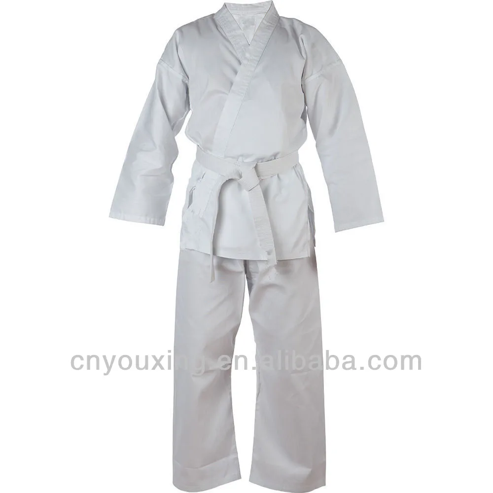 KARATE,TAEKWONDO,MARTIAL ARTS GI BLACK COLOR 7-OZ WITH FREE WHITE BELT THREAD R