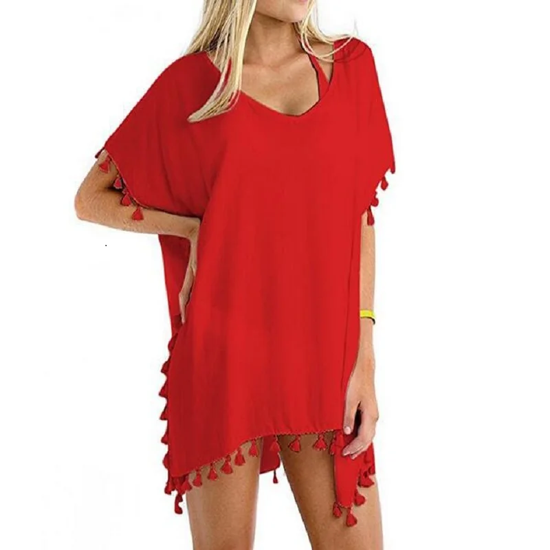Wholesale Sexy Women Beach Swimsuit Cover Up Tassel Bikini Swimwear