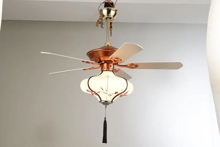 Cheap Supreme Quality wooden blade ceiling pendant fan lamp