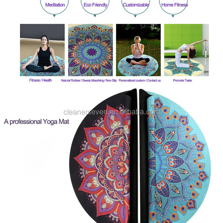 Large Design Yoga Mat Sweat Absorb Organic New Round Big Yoga Mat Buy