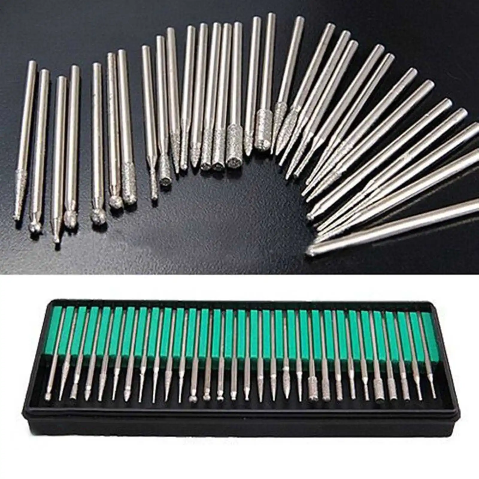 30 pcs 指甲钻钻头电动指甲钻钻头用不同的沙修指甲工具指甲磨头