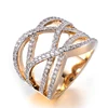 Good Quality Full Zircon Micro Pave Setting Cz 925 Silver Ring