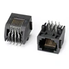 Vertical And Bottom-Entry Model mini RJ45 connector Female PCB Jack 8P8C Tab Down Ind Temp Thru Hole