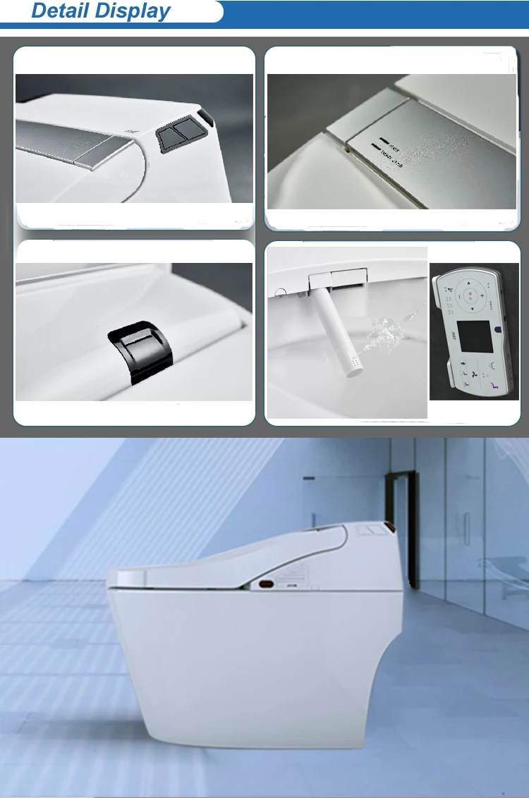 Intelligent One Piece Closed Coupled Rimless Toilet Electronic Toilet