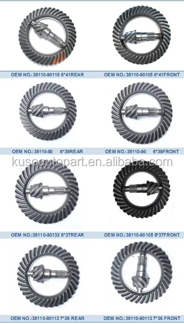 for HINO DUTRO W04D differential wheel crown and pinion gear 7X4.jpg