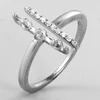 Fashion cz pave T three silver pearl jewelry ring mountings for women