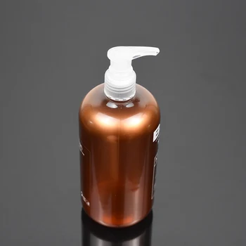 Round 500ml Pet Brown Plastic Shampoo Hair Conditioner Bottle Shower Round 500ml Pet Brown Plastic Shampoo Hair Conditioner Bottle Shower Gel Container
