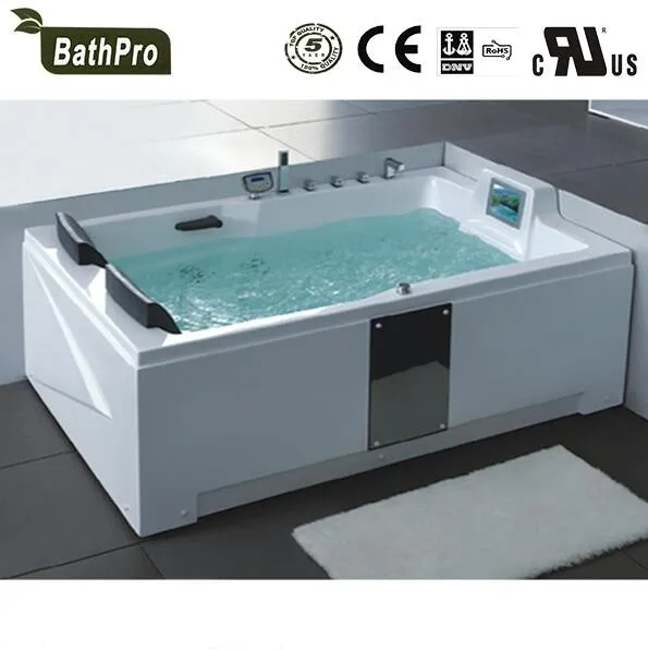 Rectangle Corner Two Seat Acrylic Massage Bathtub With Tv Buy Massage