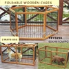 2 Ways Use Folding Strong Wooden Dog Cage for Sale Cheap