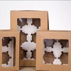 Food Grade Paper Muffin Box Cake Box With Paper Divider 2/4/6/12 Pack