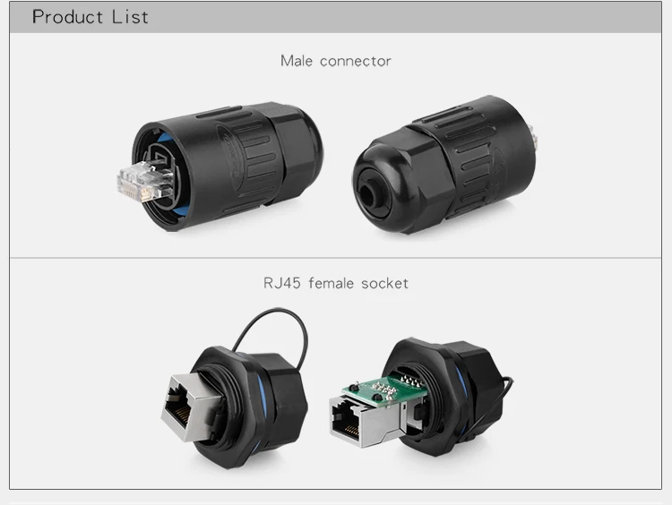 RJ45 Panel Mount Connectors - IP68 Waterproof Solutions