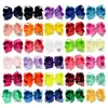Fashion soild color hair clip 30 colors ribbed ribbon bow with clip baby girl headband 6inch hair accessories