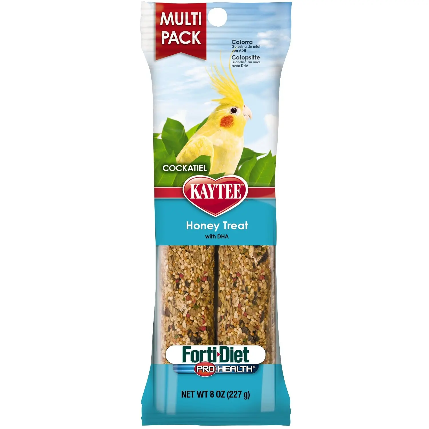 Kaytee Forti-Diet Pro Health Cockatiel Honey Treat Stick Value Pack, 8-oz
