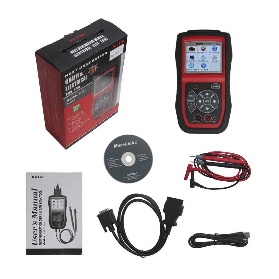 Multimeter Avometer Scanner Autel Autolink Al439 Code Reader Al 439 Diagnostic Engine Code Reader Buy Al439 High Quality Original Autel Autolink Al439 New Arrival Obd2 Eobd Can Scan And Electrical Test Tool