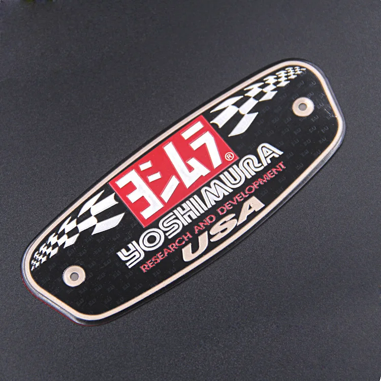 3d Aluminum Heatresistant Motorcycle Exhaust Pipe Decals Stickers For Mivv Leovince Two Brother