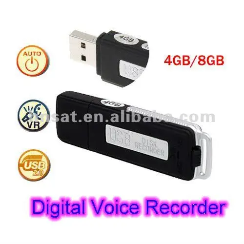 Hot selling 8gb USB voice recorder Flash Drive Digital Audio Voice Recorder 70 Hours Recording