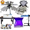 NS606-MR 6 Color 6 Stations manual Screen Printer with Micro-Registration And Aluminum Pallet(Silver Color)