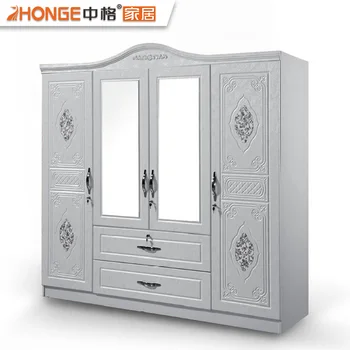 Home Used White Pvc Wooden Clothes Cabinet Closet Wall Design