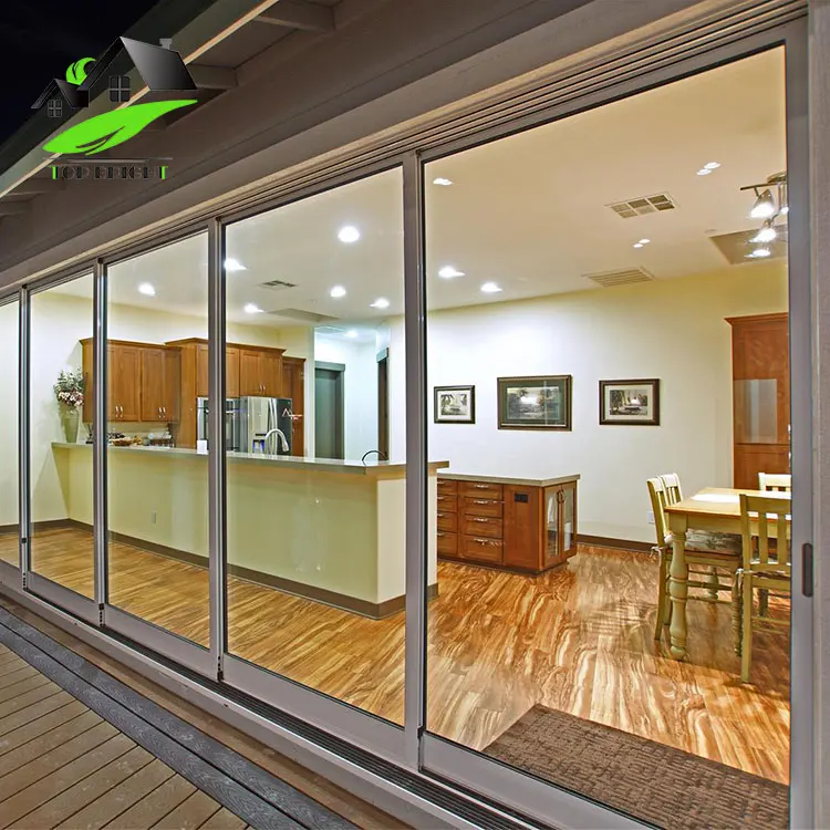 Double Glazed Exterior Security Standards Design Aluminium Sliding Door