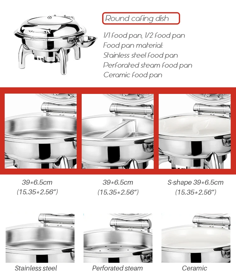 Golden Luxury Buffet Station Chafing Dish De Lux Wholesale Golden Color