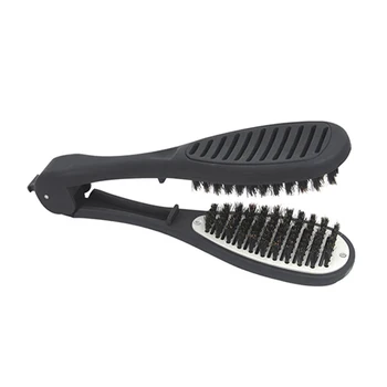 Soft Boar Bristle Double Sided Hair Straightener Brush Soft Boar Bristle Double Sided Hair Straightener Brush