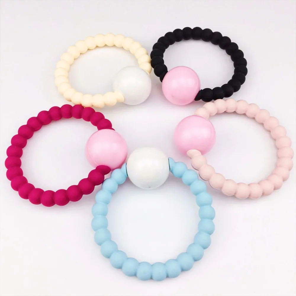 Silicone Teething Ring Teether Jingle Bell Baby Rattle Bell Toy Buy