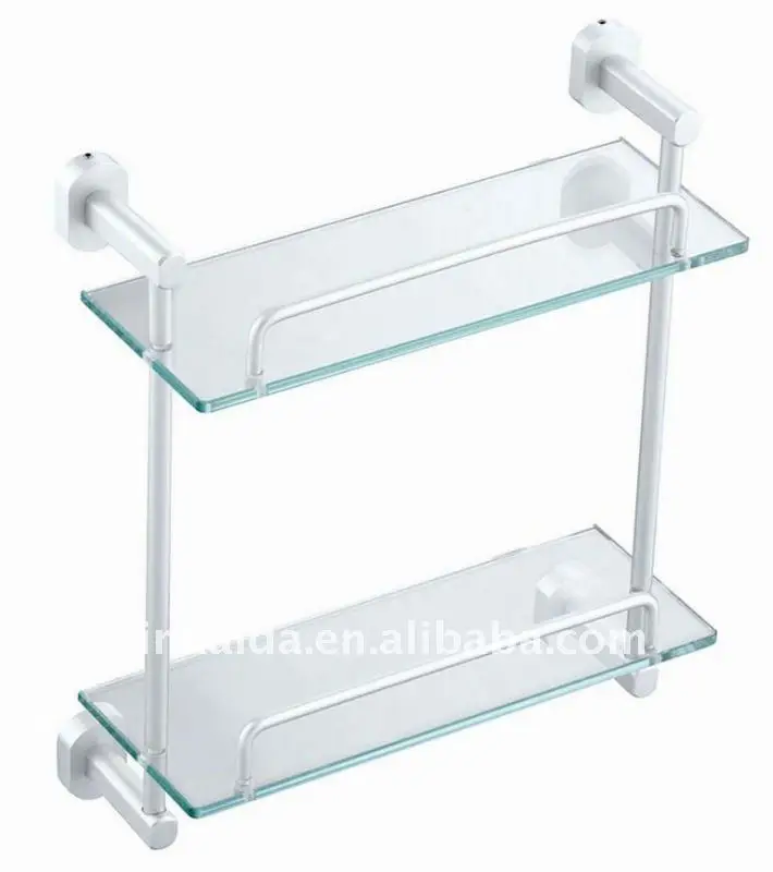 bathroom glass rack