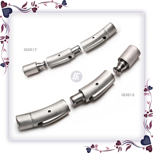 
4mm 5mm Three Parts Removable Never Fade 316 Stainless Steel round Bracelet Clasps adjustable 