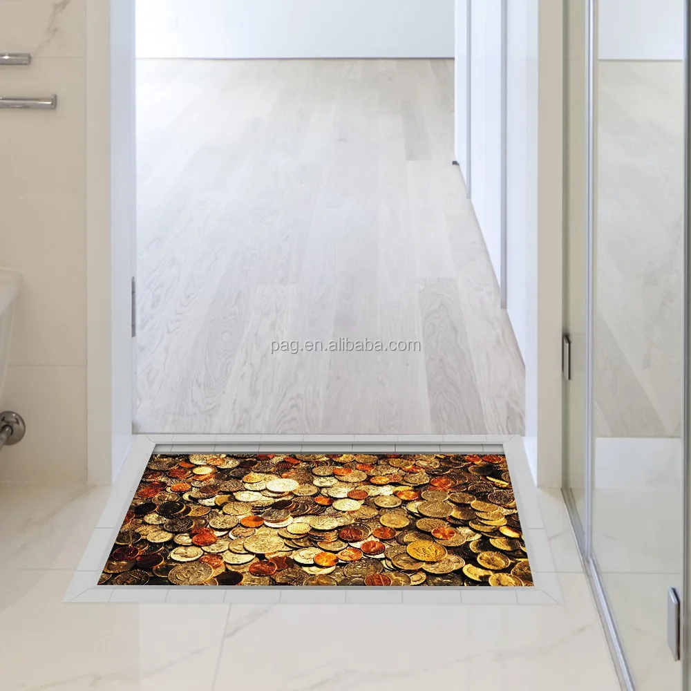 Pag groothandel 3d floor stickers home decor voor badkamer, wc ...