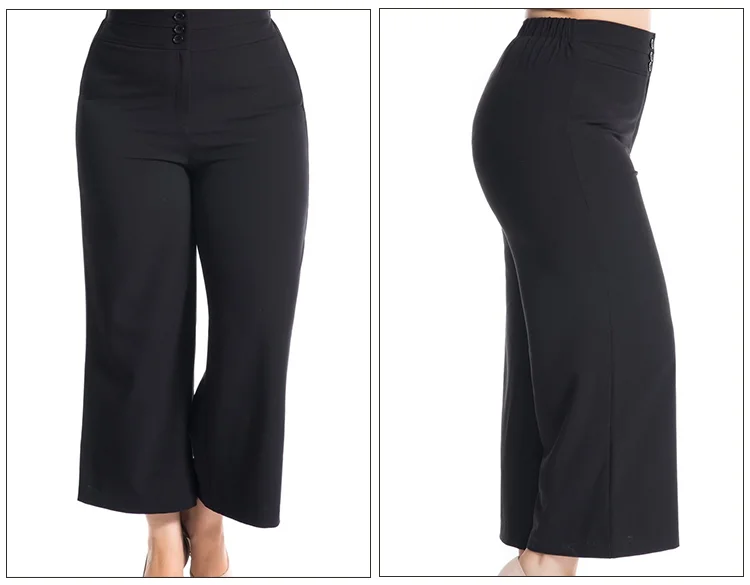 women's plus size wide leg trousers