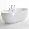 modern white bath tub and solid surface freestanding bathtub