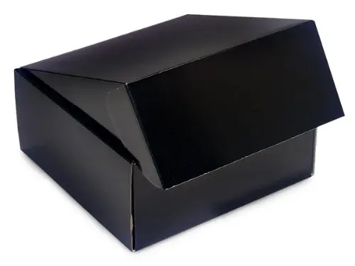 Decorative Shipping Boxes - Black Gourmet Shipping Boxes 9x9x4" Auto Lock Boxes - (6 Per Pack) - WRAPS - 52BK