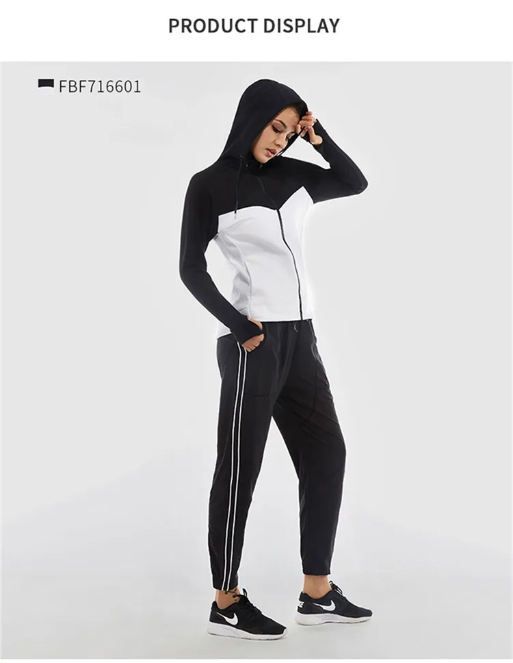 2017 Training Hooded Jacket Fitness Gym Coats Winter Zipper Running