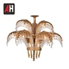 Hotel modern clear water drops fixture luxury crystal G9 chandelier ceiling light made in china