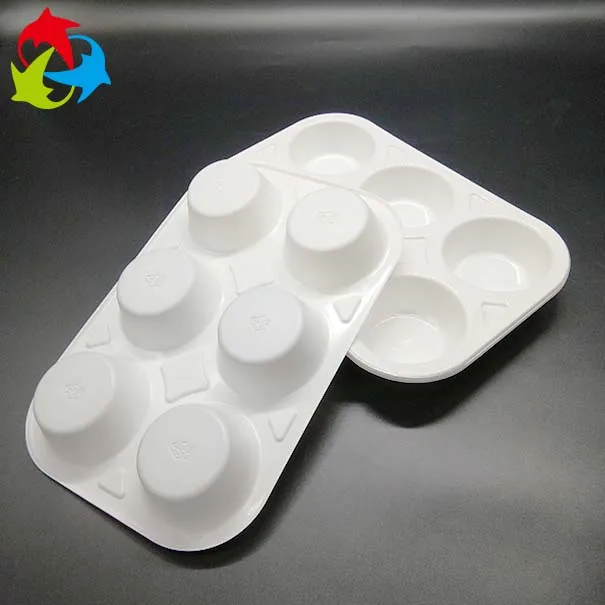 Oem Disposable White Plastic Cupcake Divided Food Tray Buy Cupcake