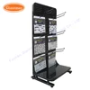Single side store shop powder coating metal wall shelf display cell phone accessories product rack stands with hooks