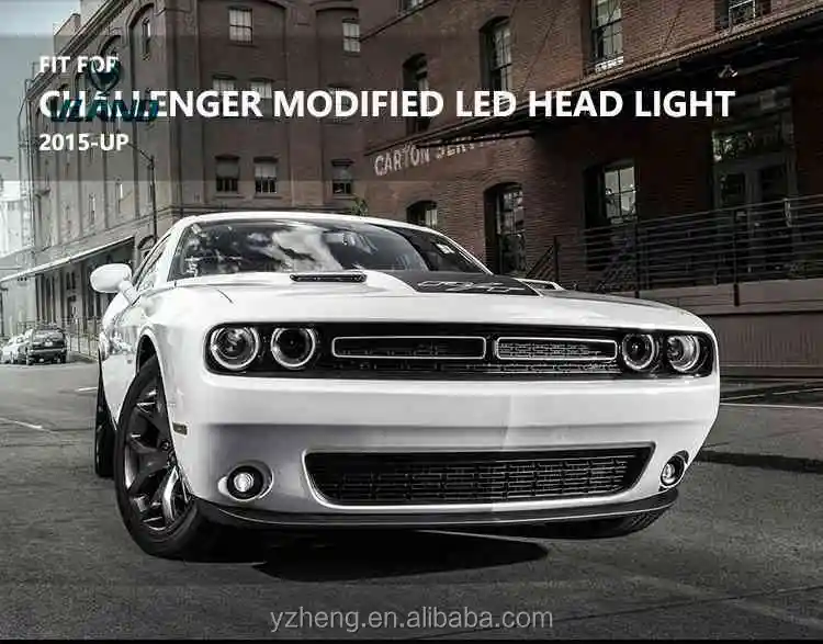 VLAND Car Lamp Factory For LED Headlights For Dodge Challenger Xenon Head Lights Plug And Play Year 2015-UP